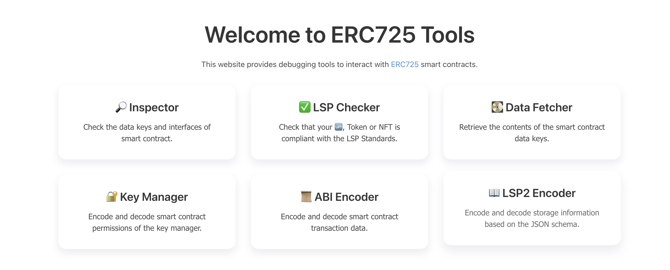 ERC725-Inspect Tool