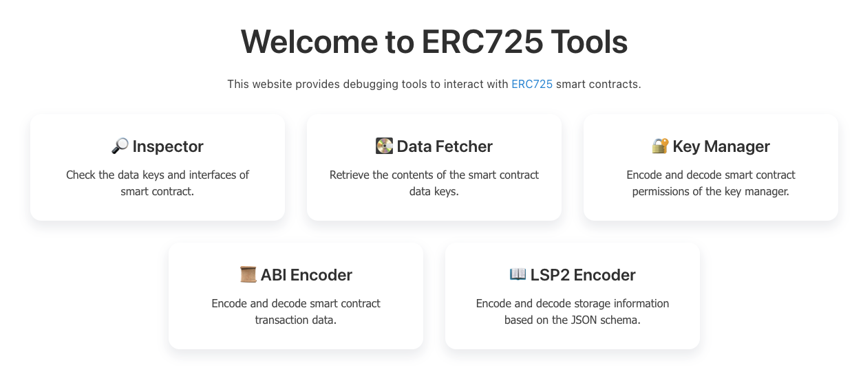 ERC725 Tools
